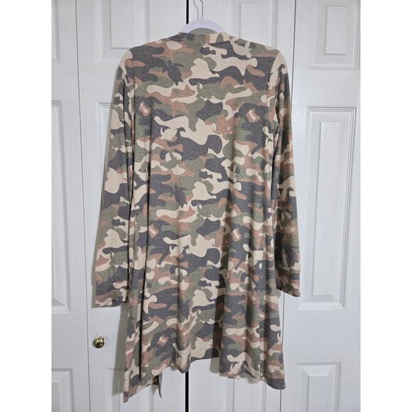 Simply southern l/xl women's camo open front long sleeve long cardigan - Picture 4 of 8